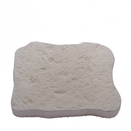 Pas japonais de jardin en pierre reconstituée bouchardée blanc 32 x 28 x 3 cm Pas japonais de jardin en pierre reconstituée bouchardée blanc 32 x 28 x 3 cm
