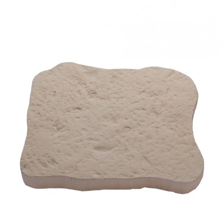 Pas japonais de jardin en pierre reconstituée bouchardée ocre 32 x 28 x 3 cm Pas japonais de jardin en pierre reconstituée bouchardée ocre 32 x 28 x 3 cm