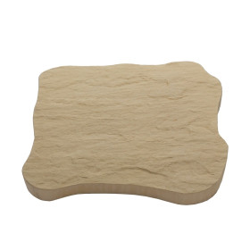 Pas japonais de jardin en pierre reconstituée ardoisé camel 31 x 26 x 3 cm