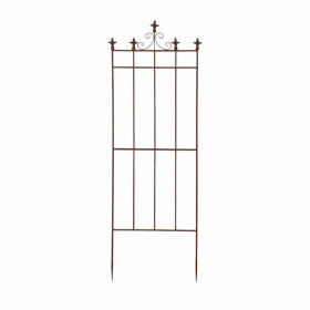 Treillage de jardin en acier rouillé lys L 54 x 1,9 x 164,5 cm