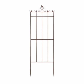 Treillage de jardin en acier rouillé oiseau L 52,5 x 2,3 x 160 cm