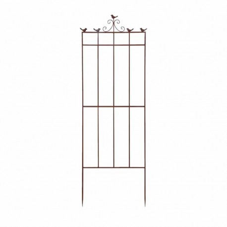 Treillage de jardin en acier rouillé oiseau L 52,5 x 2,3 x 160 cm Treillage de jardin en acier rouillé oiseau L 52,5 x 2,3 x 160 cm