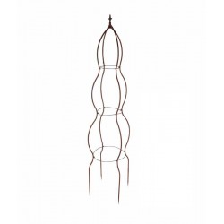 Treillage de jardin en acier rouillé lys rond 48 x 48 x 173,5 cm