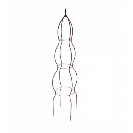Treillage de jardin en acier rouillé lys rond 48 x 48 x 173,5 cm Treillage de jardin en acier rouillé lys rond 48 x 48 x 173,5 cm