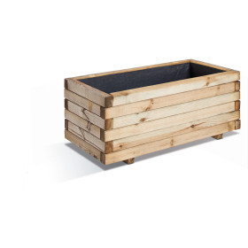 Jardinière en bois rectangulaire Stockholm 80 x 40 x 33 cm