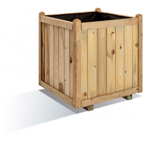 Jardinière en bois carrée Vendôme 60 x 60 x 65 cm