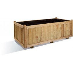 Jardinière en bois rectangulaire Vendôme 140 x 70 x 50 cm