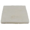 Pavé de terrasse en pierre reconstituée à coller 16 x 16 x 1,8 cm blanc