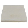 Pavé de terrasse en pierre reconstituée à coller 16 x 16 x 1,8 cm blanc