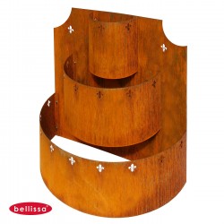 Jardinière en acier corten pyramide 60 x 60 x 30 cm
