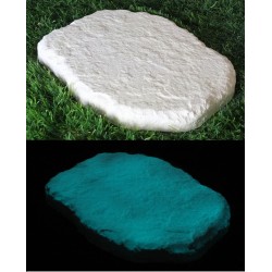 Pas japonais de jardin en pierre reconstituée luminescent roche 35 x 25 x 3 cm