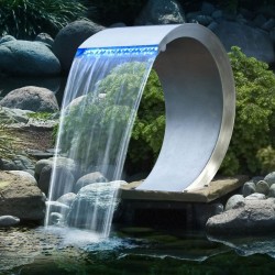 Cascade de jardin en inox rectangulaire Mamba LED 54 x 38 x 61,5 cm