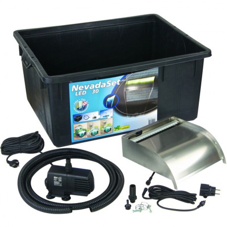 Cascade de jardin en inox Nevada LED 30 x 33 x 13 cm Cascade de jardin en inox Nevada LED 30 x 33 x 13 cm