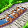 Cascade de jardin en inox Brisbane 30 x 25 x 6 cm