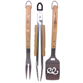 Lot 3 Ustensiles Barbecue Bois