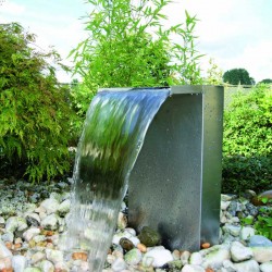 Cascade de jardin en inox rectangulaire Venezia 36,5 x 9 x 50 cm