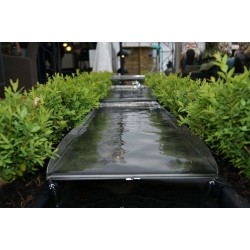 Cascade de jardin en inox Wolga élément droit 98 x 30 x 4 cm