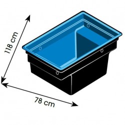 Bassin de jardin en polyéthylène Quadra C1 118 x 78 x 70 cm