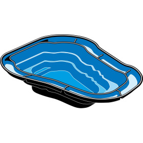 Bassin de jardin en polyéthylène Ocean I 230 x 200 x 70 cm