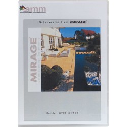 Carrelage extérieur grès cérame mirage evo2 river 60 x 60 x 2 cm