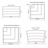 Kit margelle en pierre reconstituée avec escalier roman 5 x 10 ml bois foncé