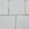 Pavé de terrasse en pierre reconstituée à poser 16 x 16 x 6 cm blanc