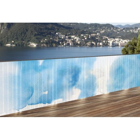 Brise vue de jardin en polyester décor Nuage Bleu 300 x 80 cm Brise vue de jardin en polyester décor Nuage Bleu 300 x 80 cm