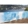 Brise vue de jardin en polyester décor Nuage Bleu 300 x 80 cm