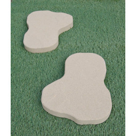 Pas japonais de jardin en béton sablé 47 x 35 x 4,5 cm