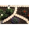 Bordure de jardin en PVC bio beige sans élément de finition 192 x 10 x 5 cm