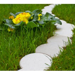 Bordure de jardin en PVC bio beige sans élément de finition 192 x 10 x 5 cm
