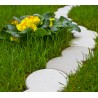 Bordure de jardin en PVC bio beige sans élément de finition 192 x 10 x 5 cm