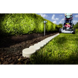Bordure de jardin en PVC bio beige sans élément de finition 192 x 10 x 5 cm