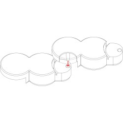 Bordure de jardin en PVC bio beige sans élément de finition 192 x 10 x 5 cm