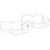 Bordure de jardin en PVC bio beige sans élément de finition 192 x 10 x 5 cm