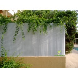Canisse de jardin en PVC 300 x 120 cm blanc