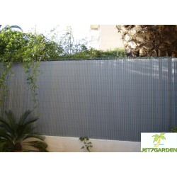 Canisse de jardin en PVC 300 x 150 cm gris perle