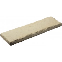 Dessus de muret en pierre reconstituée aspect ardoise 50 x 15 x 3 cm camel