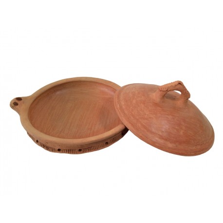 Plat Tajine Tagra de Cuisson en Terre Cuite 29 cm