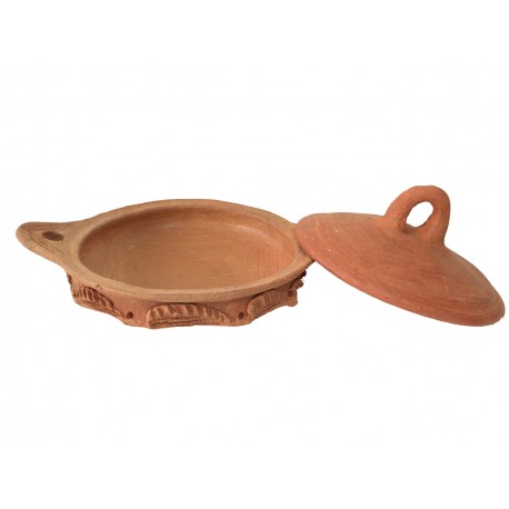 Plat tajine tagra de cuisson en terre cuite 23 cm