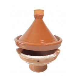 Plat tajine de cuisson en terre cuite 29 cm et son brasero sans armature