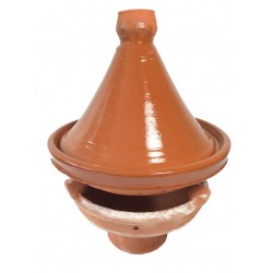 Plat tajine de cuisson en terre cuite 34 cm et son brasero sans armature