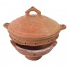 Plat tajine de cuisson en terre cuite tagra 29 cm et son brasero sans armature