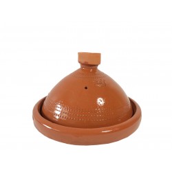 Plat tajine de cuisson vernissé 27 cm et son brasero sans armature