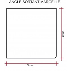 Margelle en pierre reconstituée angle sortant 30 x 30 x 4 cm schiste