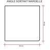 Margelle en pierre reconstituée angle sortant 30 x 30 x 4 cm schiste