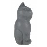 Statue en pierre reconstituée en forme de chat gris anthracite