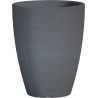 Jardiniere en polypropylène conique Adone Round 30 x 30 x 38 cm gris anthracite