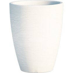 Jardiniere en polypropylène conique Adone Round 30 x 30 x 38 cm blanc