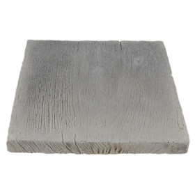 Pavé de terrasse en pierre reconstituée à coller aspect bois blanchi 20 x 20 x 3 cm